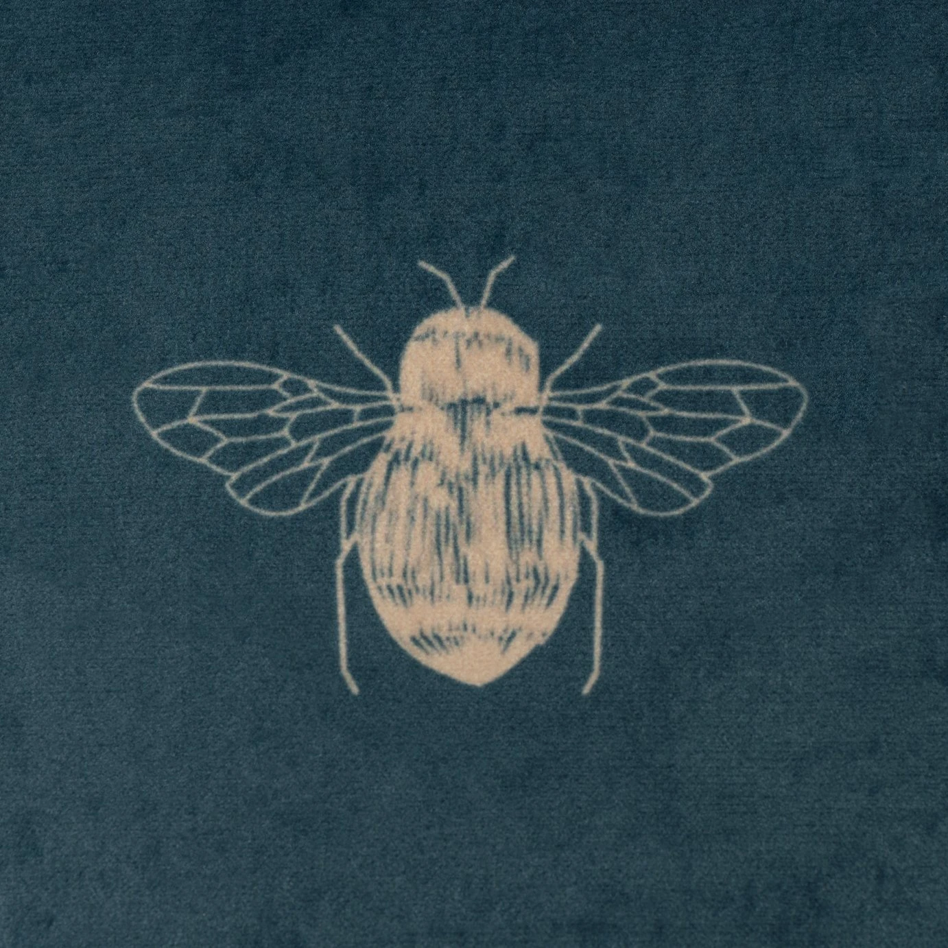 Habitat Gold Bee Printed Cushion - Teal - 43x43cm 3 Habitat Gold Bee Printed Cushion - Teal - 43x43cm - Image 3