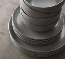 Habitat 12 Piece Stoneware Dinner Set - Matt Grey 8 Habitat 12 Piece Stoneware Dinner Set - Matt Grey -Cooking and dining Shop 2151768 R Z003C