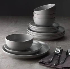Habitat 12 Piece Stoneware Dinner Set - Matt Grey 9 Habitat 12 Piece Stoneware Dinner Set - Matt Grey -Cooking and dining Shop 2151768 R Z004C