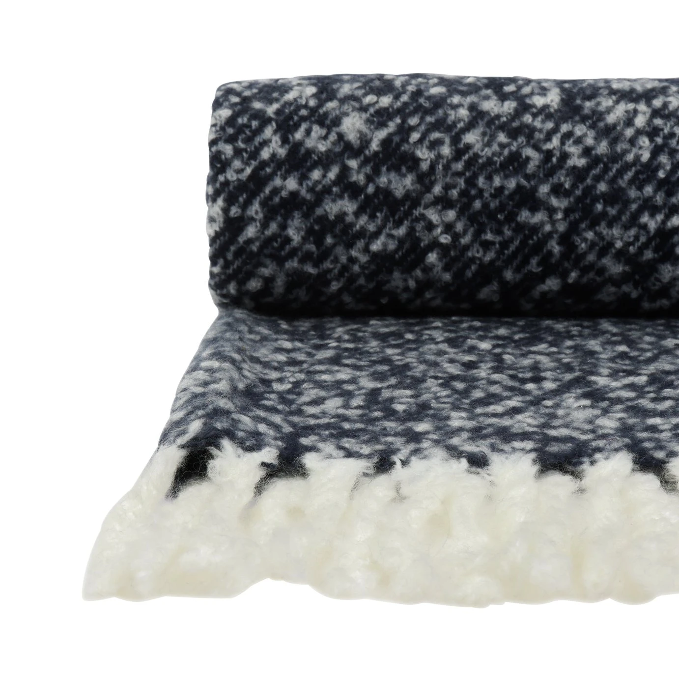Habitat Faux Textured Mohair Throw - Navy - 125x150cm 4 Habitat Faux Textured Mohair Throw - Navy - 125x150cm - Image 4