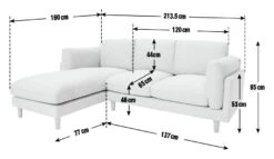 Habitat Salome Fabric Left Hand Corner Chaise Sofa - Grey 12 Habitat Salome Fabric Left Hand Corner Chaise Sofa - Grey -Cooking and dining Shop 2207351 R E001