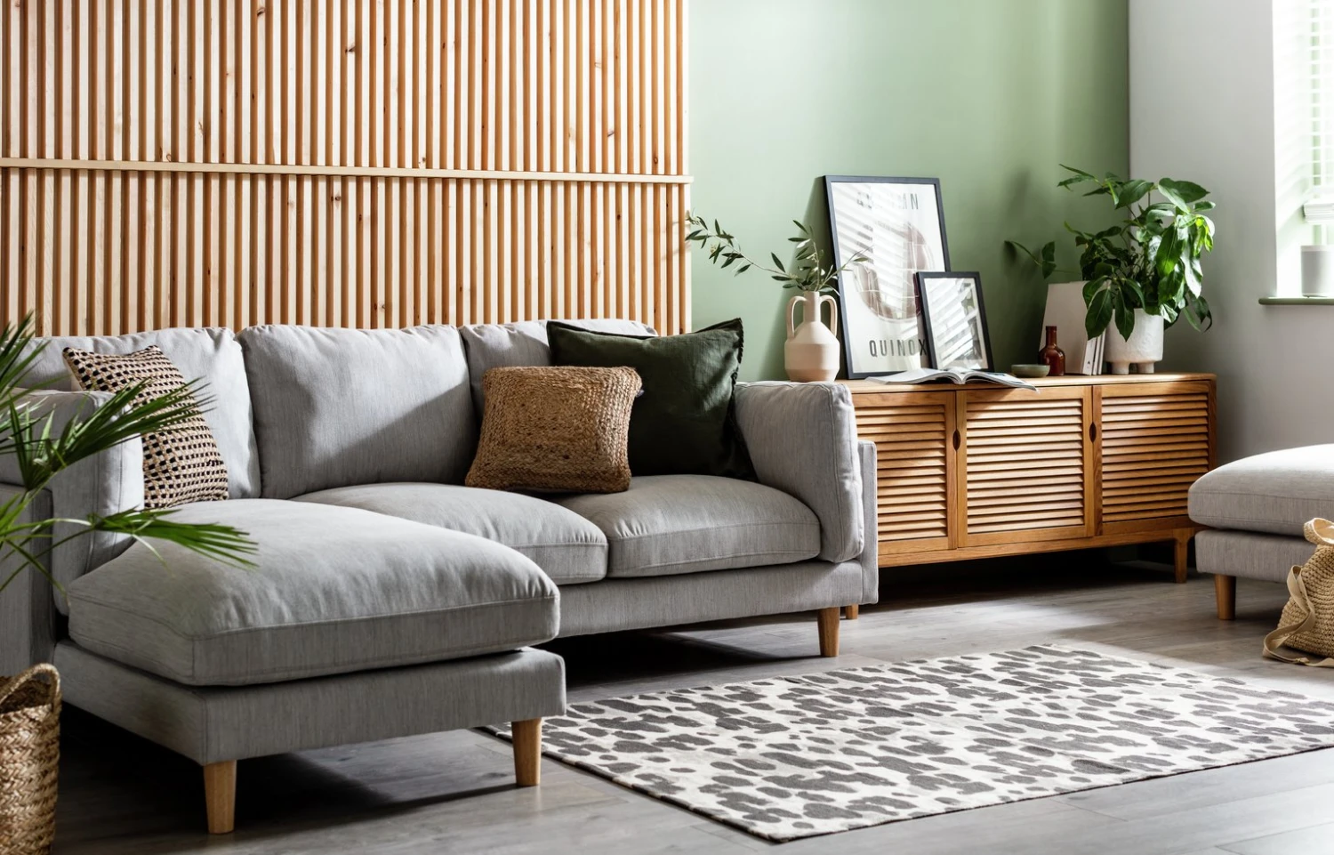 Habitat Salome Fabric Left Hand Corner Chaise Sofa - Grey 2 Habitat Salome Fabric Left Hand Corner Chaise Sofa - Grey - Image 2