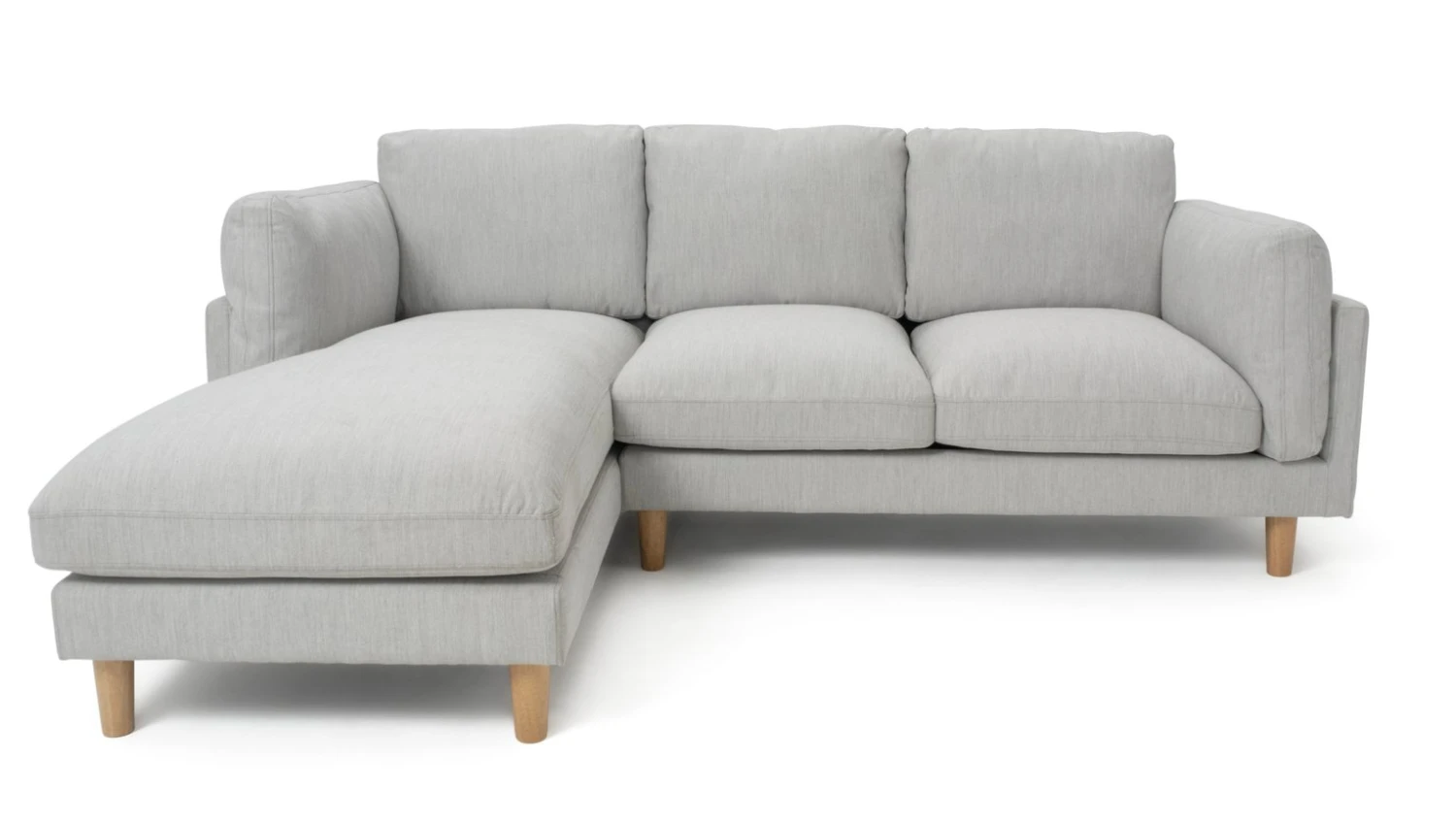 Habitat Salome Fabric Left Hand Corner Chaise Sofa - Grey 6 Habitat Salome Fabric Left Hand Corner Chaise Sofa - Grey - Image 6