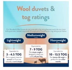 Slumberdown Wonderful Wool Medium Weight Duvet - Single -Cooking and dining Shop 2255097 R Z006A