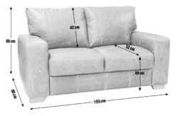 Habitat Eton Leather 2 Seater Sofa - Chocolate -Cooking and dining Shop 2263728 R E001