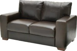 Habitat Eton Leather 2 Seater Sofa - Chocolate -Cooking and dining Shop 2263728 R Z003A UC17555292