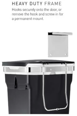 Simplehuman 10L In-Cabinet Cupboard Bin - Black -Cooking and dining Shop 2447939 R Z003A