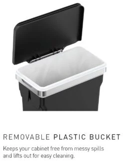 Simplehuman 10L In-Cabinet Cupboard Bin - Black -Cooking and dining Shop 2447939 R Z004A