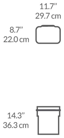 Simplehuman 10L In-Cabinet Cupboard Bin - Black -Cooking and dining Shop 2447939 R Z005A