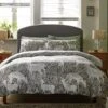 Habitat Brushed Cotton Deer Print Grey Bedding Set - Single