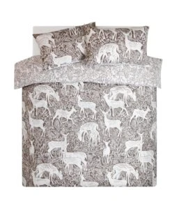 Habitat Brushed Cotton Deer Print Grey Bedding Set - Single -Cooking and dining Shop 2729107 R Z002A