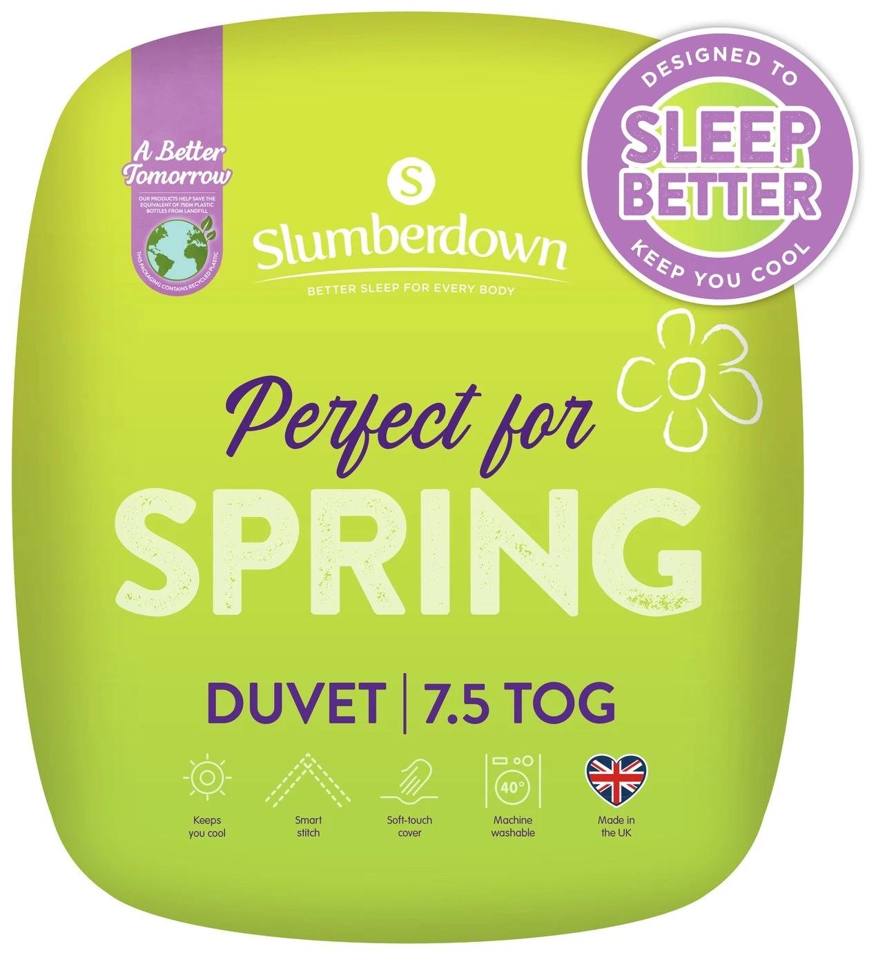 Slumberdown Spring Non Allergic 7.5 Tog Duvet - Single 1 Slumberdown Spring Non Allergic 7.5 Tog Duvet - Single