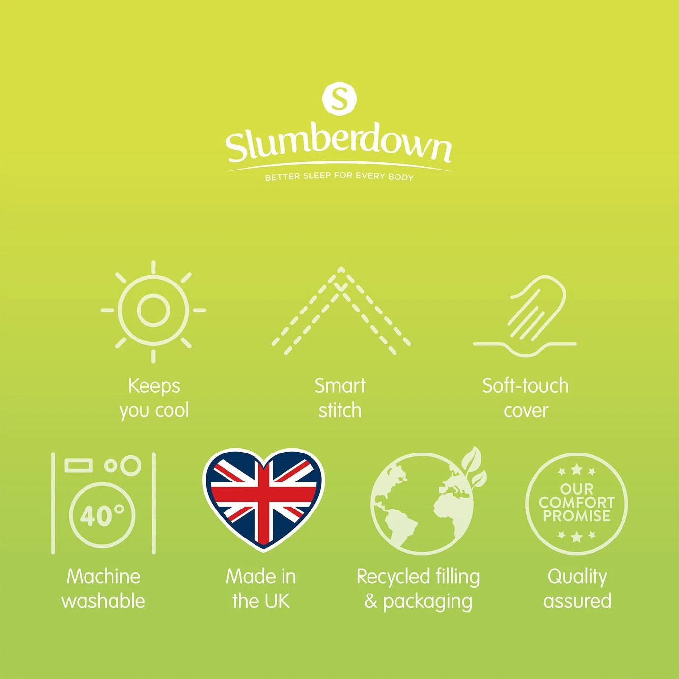 Slumberdown Spring Non Allergic 7.5 Tog Duvet - Single 12 Slumberdown Spring Non Allergic 7.5 Tog Duvet - Single - Image 12