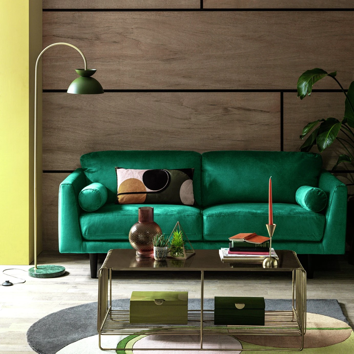 Habitat Jacob Fabric 3 Seater Sofa - Orange 2 Habitat Jacob Fabric 3 Seater Sofa - Orange - Image 2