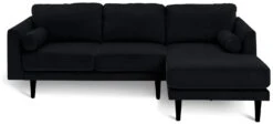 Habitat Jacob Velvet Right Hand Corner Sofa - Black 10 Habitat Jacob Velvet Right Hand Corner Sofa - Black -Cooking and dining Shop 2910260 R Z003A