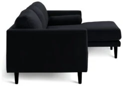 Habitat Jacob Velvet Right Hand Corner Sofa - Black 11 Habitat Jacob Velvet Right Hand Corner Sofa - Black -Cooking and dining Shop 2910260 R Z004A