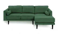 Habitat Jacob Velvet Right Hand Corner Sofa - Emerald Green -Cooking and dining Shop 2910291 R Z002A