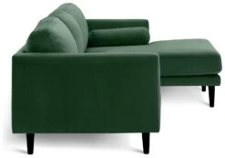 Habitat Jacob Velvet Right Hand Corner Sofa - Emerald Green -Cooking and dining Shop 2910291 R Z004A