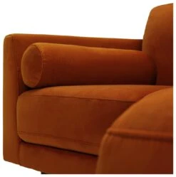 Habitat Jacob Velvet Right Hand Corner Sofa - Orange -Cooking and dining Shop 2910318 R Z010A