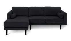 Habitat Jacob Velvet Left Hand Corner Sofa - Black 9 Habitat Jacob Velvet Left Hand Corner Sofa - Black -Cooking and dining Shop 2910325 R Z002A