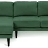Habitat Jacob Velvet Left Hand Corner Sofa - Emerald Green