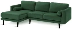 Habitat Jacob Velvet Left Hand Corner Sofa - Emerald Green -Cooking and dining Shop 2910356 R Z003A