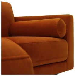Habitat Jacob Velvet Left Hand Corner Sofa - Orange -Cooking and dining Shop 2910363 R Z010A