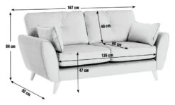 Habitat Iris Fabric 2 Seater Sofa - Grey -Cooking and dining Shop 2910662 R E001