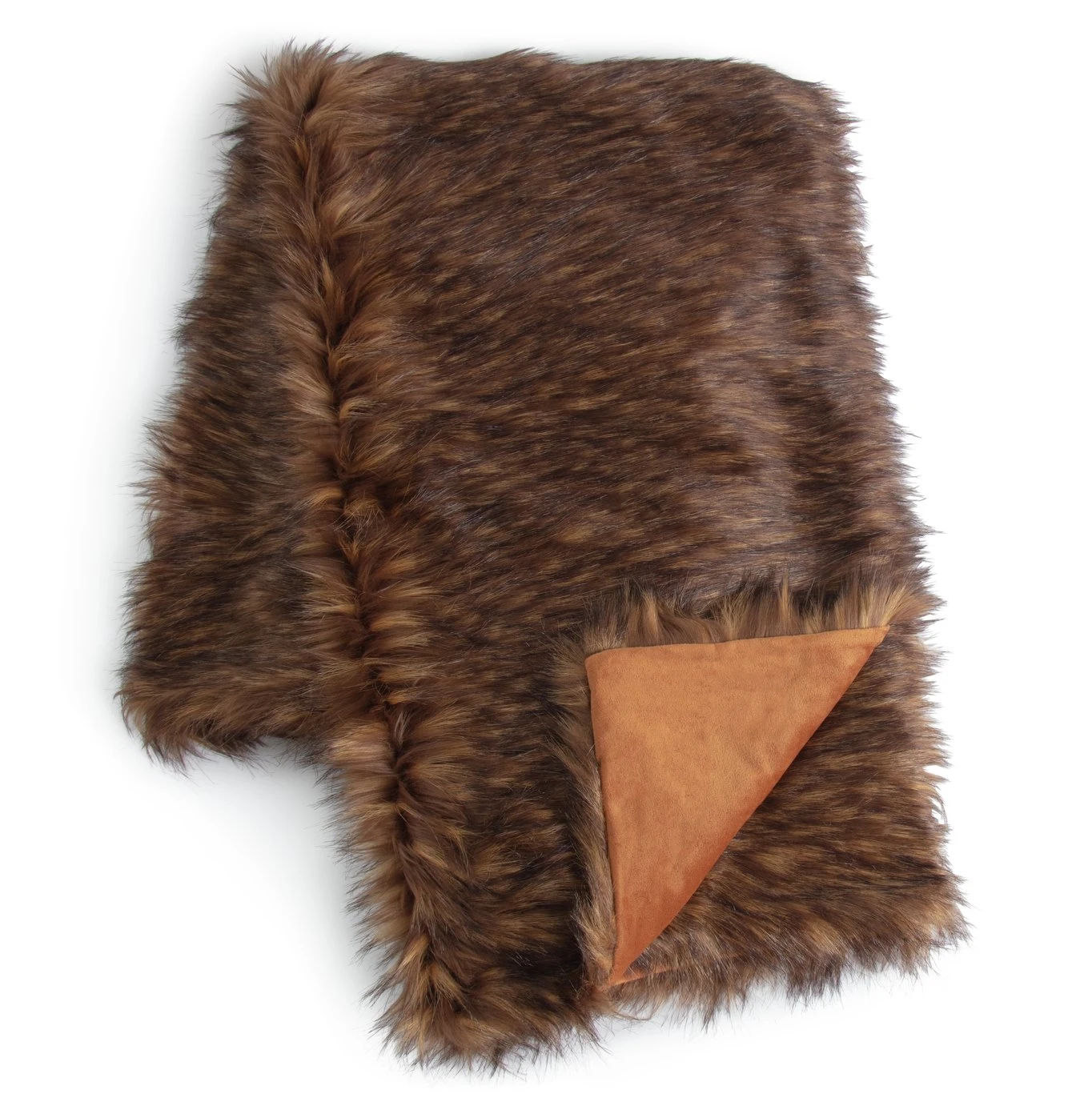 Habitat Faux Fur Throw - Brown - 125x150cm 1 Habitat Faux Fur Throw - Brown - 125x150cm