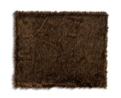 Habitat Faux Fur Throw - Brown - 125x150cm 11 Habitat Faux Fur Throw - Brown - 125x150cm -Cooking and dining Shop 3035591 R Z004A