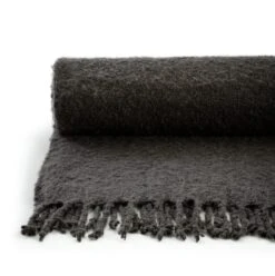 Habitat Faux Mohair Throw - Charcoal - 125X150cm 8 Habitat Faux Mohair Throw - Charcoal - 125X150cm -Cooking and dining Shop 3037238 R Z002A