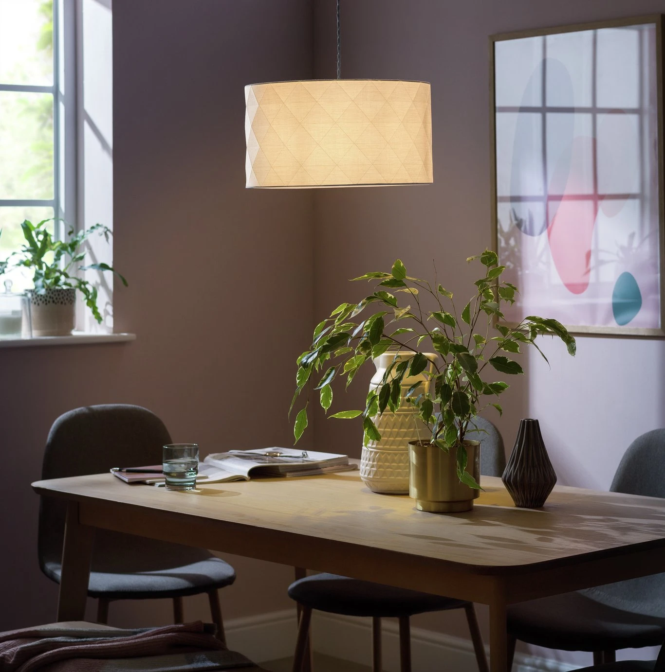 Habitat Skandi Geometric Shade - Grey 9 Habitat Skandi Geometric Shade - Grey - Image 9