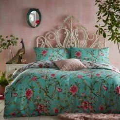 Furn Vintage Chinoiserie Floral Green Bedding Set - Single -Cooking and dining Shop 3066498 R Z004A