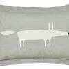 Scion Cotton Mr Fox Patterned Pillowcase - Silver