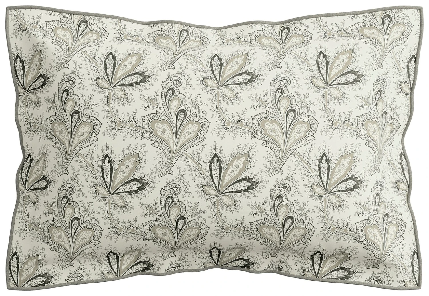 V&A Cotton 200 TC Aarya Indian Paisley Pillowcase - White 1 V&A Cotton 200 TC Aarya Indian Paisley Pillowcase - White