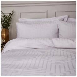 Bianca Cotton 180 TC Geometric White Bedding Set - Double 9 Bianca Cotton 180 TC Geometric White Bedding Set - Double -Cooking and dining Shop 3080412 R Z005A