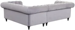 Habitat Chesterfield Velvet Left Hand Corner Sofa-Light Grey -Cooking and dining Shop 3106633 R Z005A