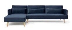 Habitat Andy Left Corner Velvet Clic Clac Sofa Bed - Navy -Cooking and dining Shop 3159491 R Z002A