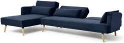 Habitat Andy Left Corner Velvet Clic Clac Sofa Bed - Navy -Cooking and dining Shop 3159491 R Z003A