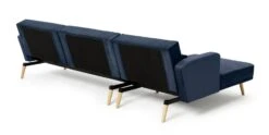 Habitat Andy Left Corner Velvet Clic Clac Sofa Bed - Navy -Cooking and dining Shop 3159491 R Z004A