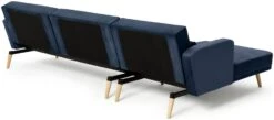 Habitat Andy Left Corner Velvet Clic Clac Sofa Bed - Navy -Cooking and dining Shop 3159491 R Z005A