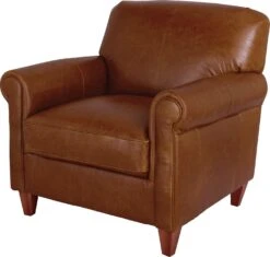 Habitat Kingsley Leather Accent Chair - Tan -Cooking and dining Shop 3328662 R Z002A