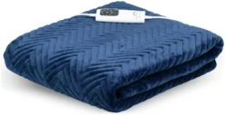 Dreamland Deluxe Velvet Royal Blue Heated Throw - Large -Cooking and dining Shop 3340901 R Z010A