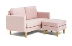 Habitat Remi Small Fabric 2 Seater Chaise Sofa In A Box-Pink -Cooking and dining Shop 3347739 R Z004A