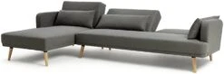 Habitat Andy Left Corner Fabric Clic Clac Sofa Bed - Grey -Cooking and dining Shop 3361928 R Z002A