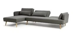 Habitat Andy Left Corner Fabric Clic Clac Sofa Bed - Grey -Cooking and dining Shop 3361928 R Z005A