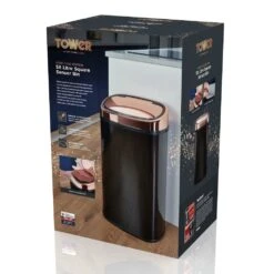 Tower 58L Sensor Bin - Rose Gold & Black -Cooking and dining Shop 3377541 R Z005A