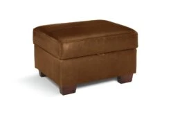 Habitat Salisbury Leather Storage Footstool - Tan -Cooking and dining Shop 3575752 R Z002A