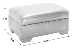 Habitat Eton Leather Storage Ottoman Footstool - Tan -Cooking and dining Shop 3594630 R E001