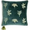 Habitat Embroidered Palm Cushion - Green -43X43cm